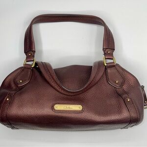 Cole Haan Purple Leather Satchel